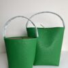 Medium N/S Park Bucket Tote  Bag for Women Cowhide Niche Design Large Capacity Handbag Single Shoulder Bag - 图片 10