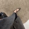 Niche Design French Style Retro Flat Base Cowhide Bright Surface Women's Single Shoes Ballet Mary Jane shoes   #Y69 - 图片 3