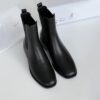 Cowhide Retro Ankle Boots Thick-soled Square Toe Chelsea  Martin Boots  #Y64 - 图片 5