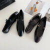 Niche Design French Style Retro Flat Base Cowhide Bright Surface Women's Single Shoes Ballet Mary Jane shoes   #Y69 - 图片 5