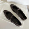 Niche Design French Style Retro Flat Base Cowhide Bright Surface Women's Single Shoes Ballet Mary Jane shoes   #Y69 - 图片 7