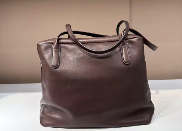 Cowhide Henri  Single Shoulder Tote Bag New Niche Underarm Briefcase - 图片 4