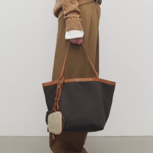 Park Tote Three Canvas Bag in Cotton and Leather
