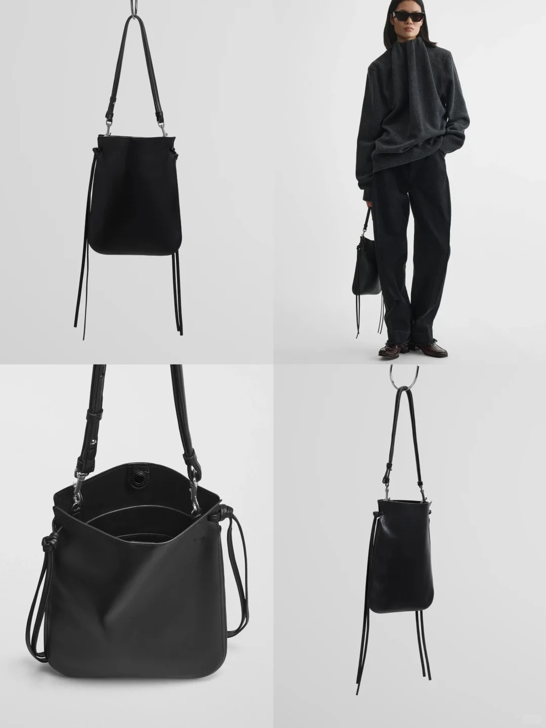 Phoebe Philo's new Gig bag with ribbon tassels, one-shoulder crossbody tote bag, Gig pouch mobile phone bag - 图片 3