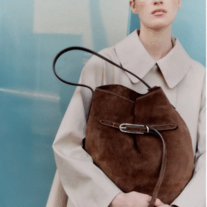 Liffner Belted Bucket Bag Leather Fashion Large Capacity Tote Bag