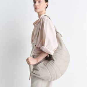 Linen Croissant Bag Extra-large Shoulder Crossbody Dumpling Bag