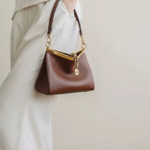 VELA Mini Leather V-shaped Metal Buckle Hobo Shoulder Crossbody Women's Bag