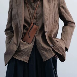 Leather Moondal Pendant Lanyard Eyeglasses Sunglasses Bag