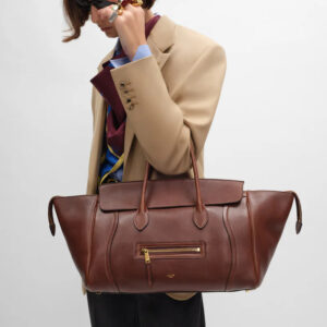 New Luggage Smiley Face Bag Sheepskin Exterior Suede Lining Stylish Large-capacity Handbag Crossbody Bag