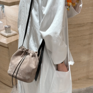 Belt Bag Drawstring Suede Bucket Bag Shoulder Crossbody Women's Bag
